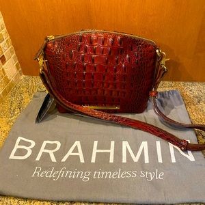 NWT Brahmin Mini Duxbury Pecan Melbourne Satchel